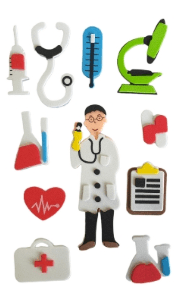 Goma Eva Stickers figura doctor 236342