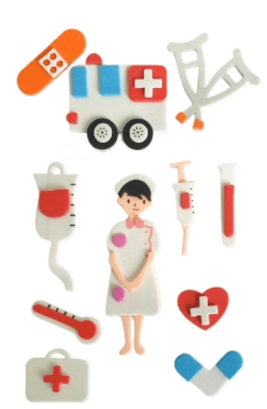 Goma Eva sticker Figura enfermera 248312