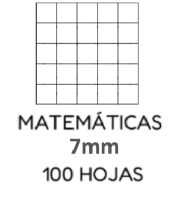 cuaderno college Arte top matematicas 7mm 100 hjs 426144