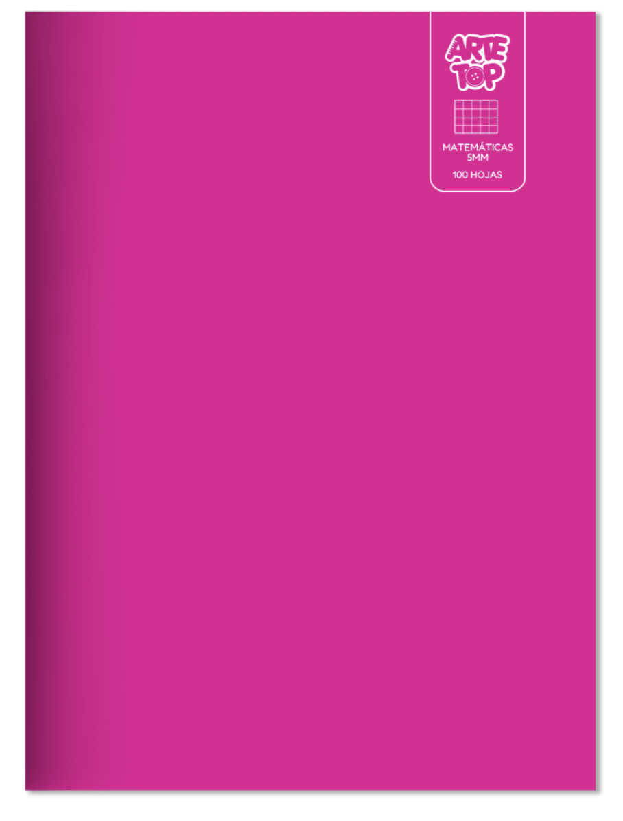 Cuaderno college Arte Top matematica 5mm 100hjs colores 426044