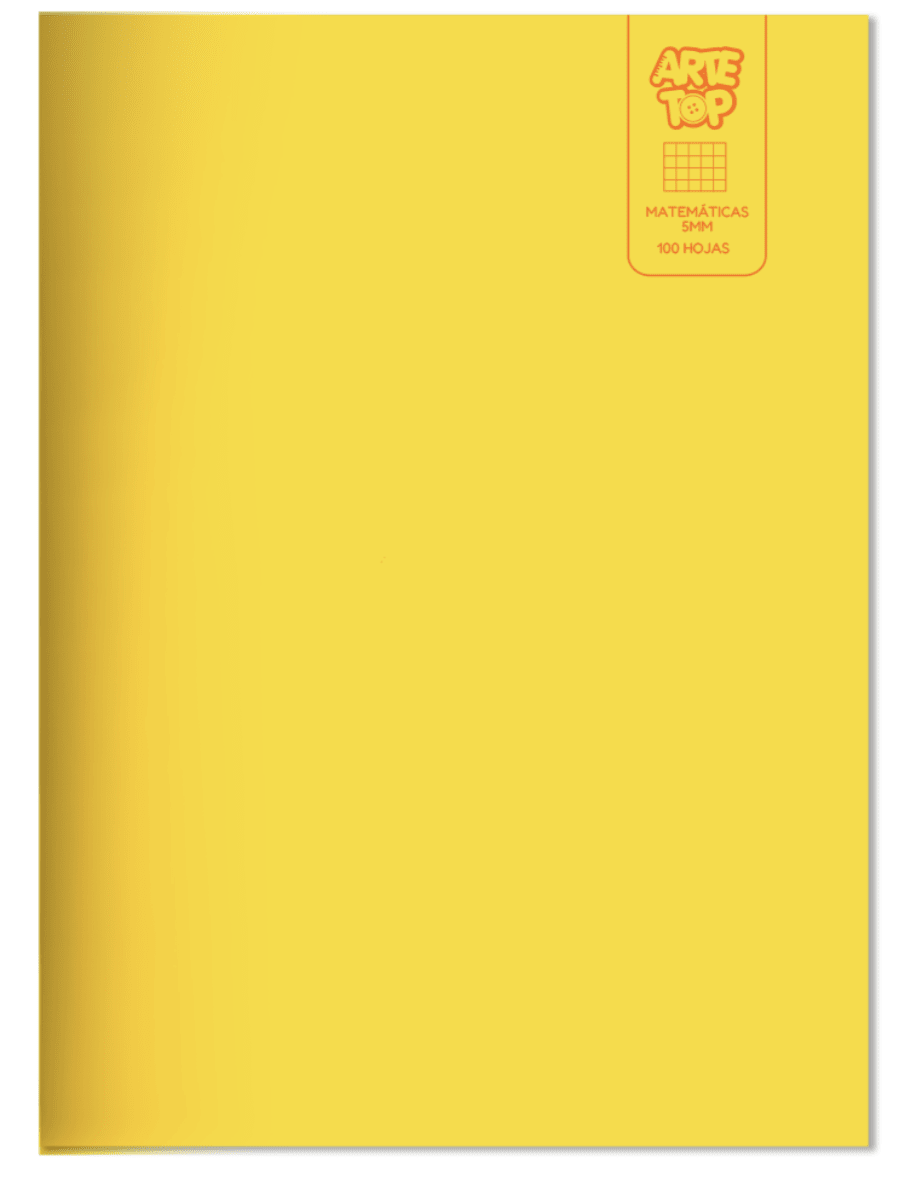 Cuaderno college Arte Top matematica 5mm 100hjs colores 426045