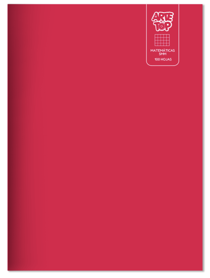 Cuaderno college Arte Top matematica 5mm 100hjs colores 426046