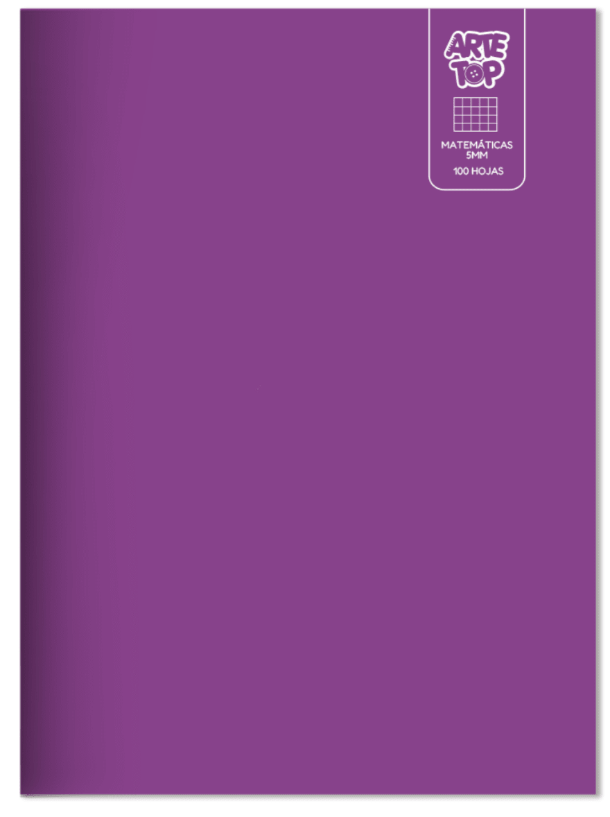 Cuaderno college Arte Top matematica 5mm 100hjs colores 426047