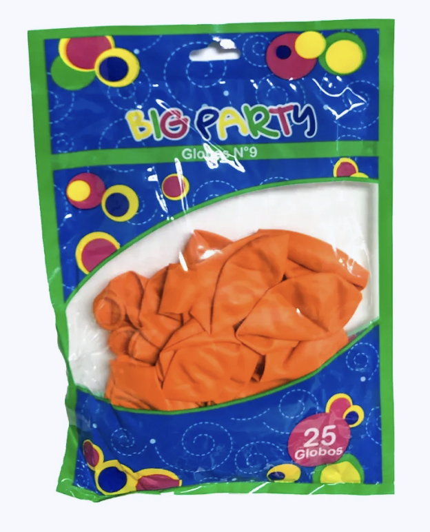 GLOBO BIG PARTY Nº9 NARANJO 50UNI 3938252