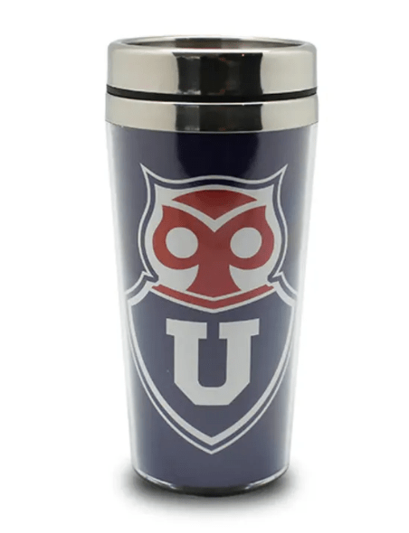 mug termico logo plateado  Universidad de chile2