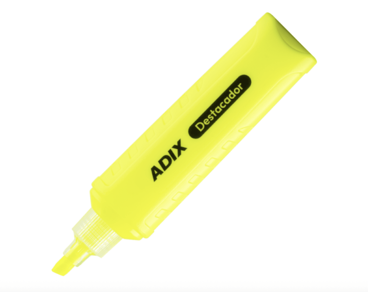 Destacador oficina ADIX Amarillo1