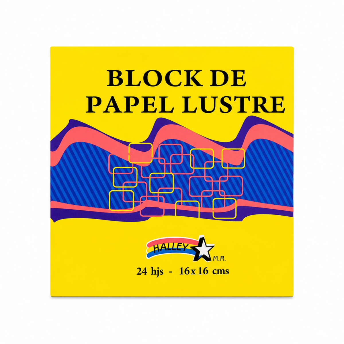PAPEL LUSTRE 16X16CMS 24HJS HALLEY 0