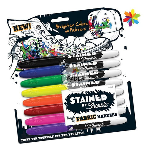 MARCADOR SHARPIE STAINED 8 COLORES BRUSH TIP MARKER2