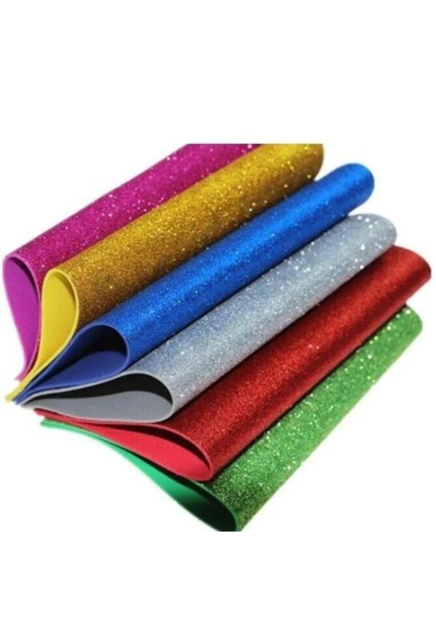 Goma Eva pliego glitter 40X60 10uni3