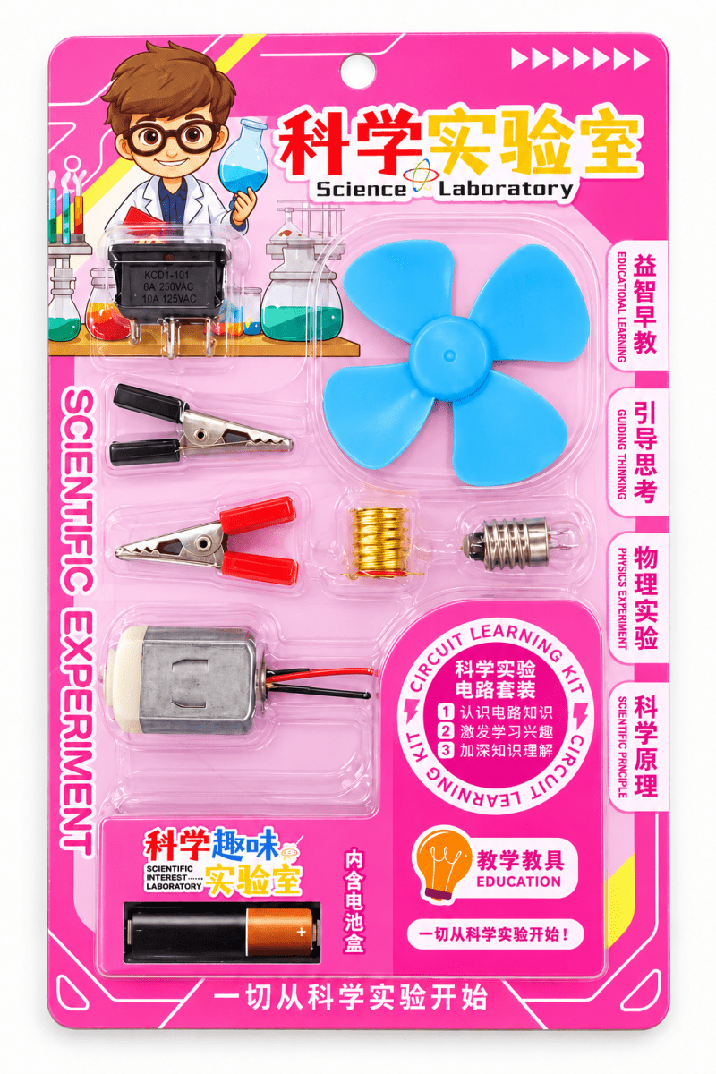 SET DE CIRCUITO ELECTRICO CON MOTOR Y HELICE DE 8 UNIDADES2