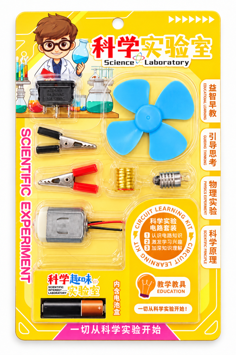 SET DE CIRCUITO ELECTRICO CON MOTOR Y HELICE DE 8 UNIDADES3
