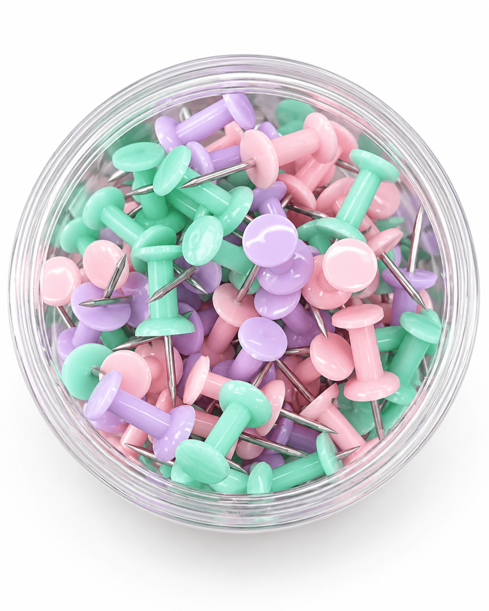 CHINCHE PUSH PING COLORES PASTEL 150 UNIDADES2