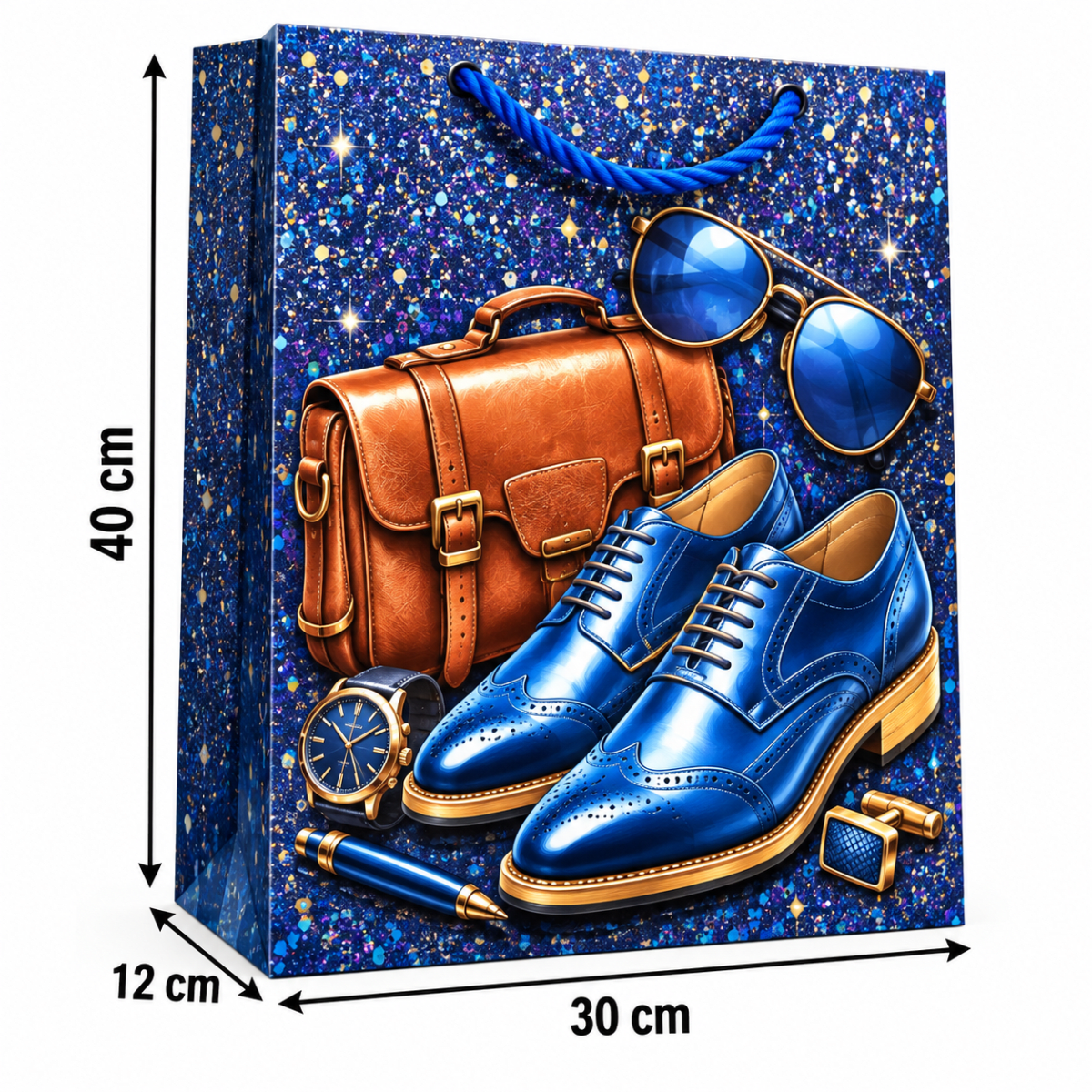 BOLSAS DE REGALO VARON GRANDE 30X40X12CM 12 UNIDADES5