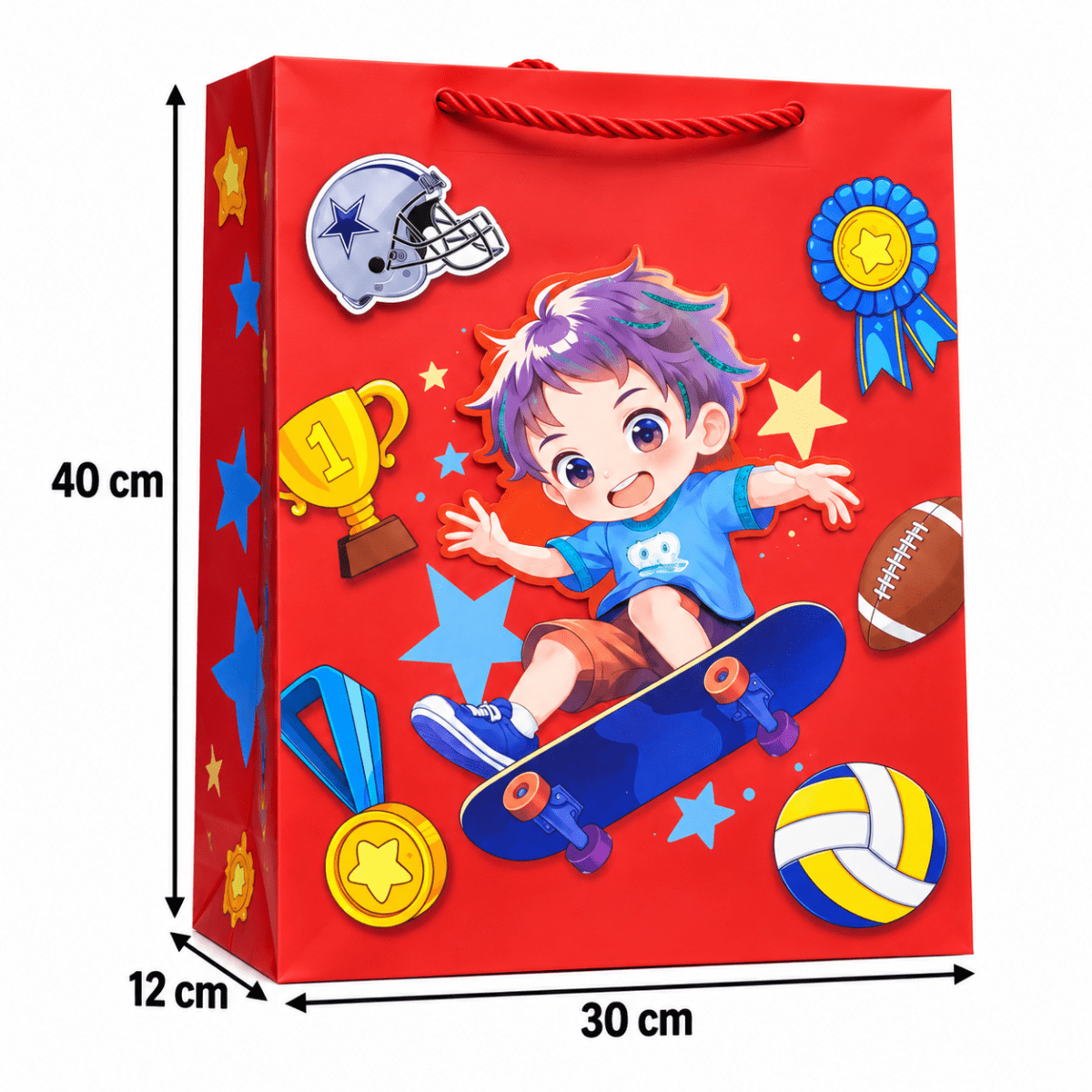 BOLSA DE REGALO NIÑO GRANDE 30X40X12CM2