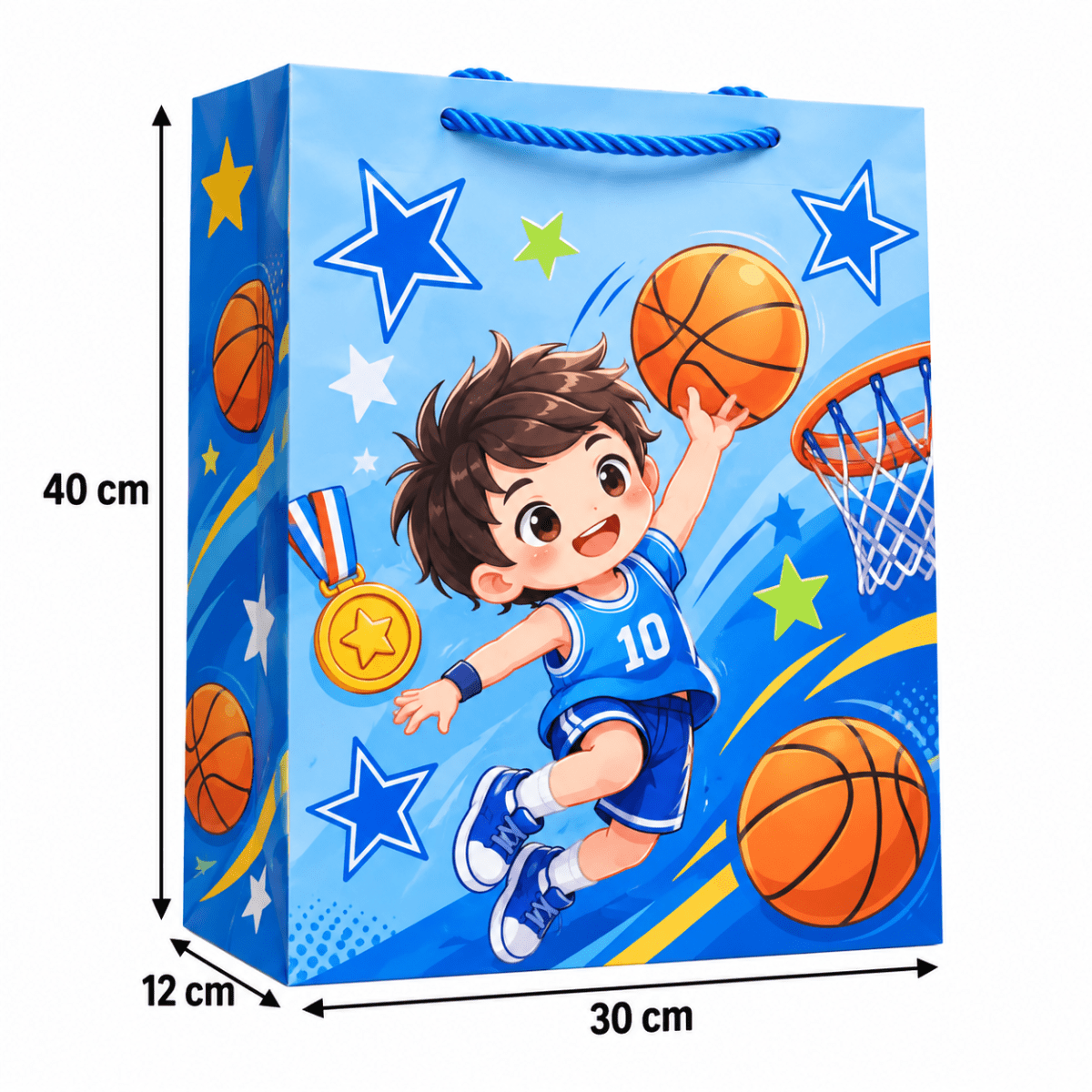 BOLSA DE REGALO NIÑO GRANDE 30X40X12CM3
