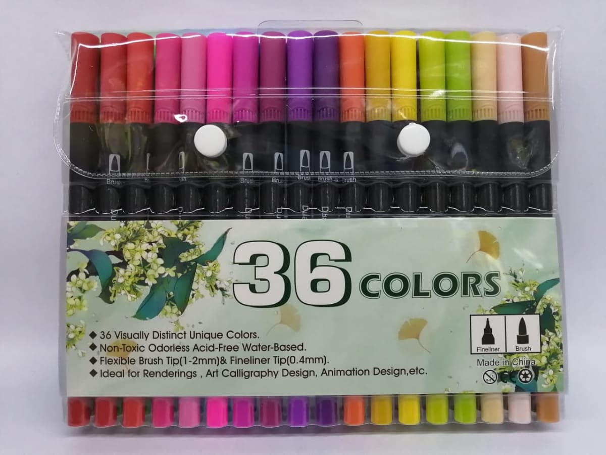 SET LAPIZ DOBLE PUNTA PINCEL Y ULTRAFINO ESTUCHE 36COL. ALE-20SEP43 0