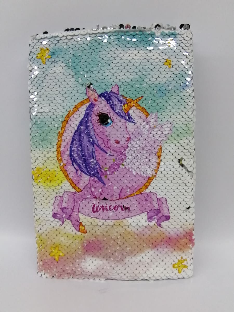 LIBRETA C/LENTEJUELA UNICORNIO ALE-20SEP555