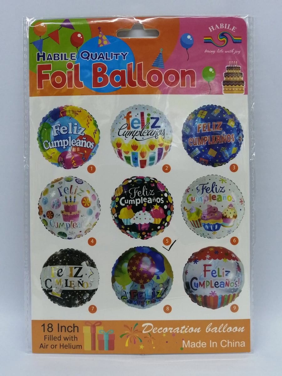 GLOBO METALICO REDONDO FELIZ CUMPLEAÑOS ALE-20SEP1021