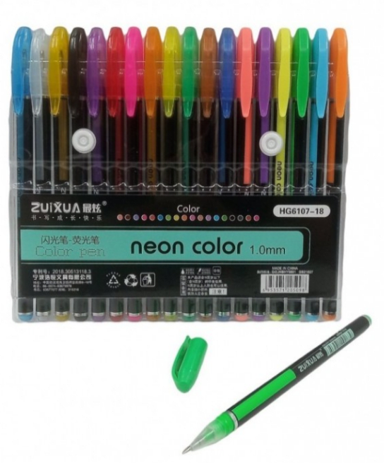 LAPÍZ GEL NEON 18 COLORES 0