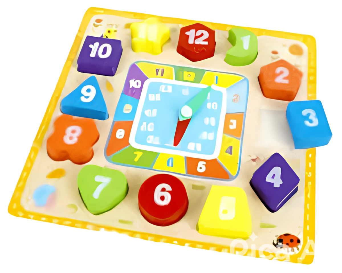 DIDACTICO MADERA DE RELOJ INFANTIL1