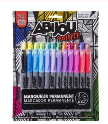 Plumon Permanente ABIJOU 24colores 1