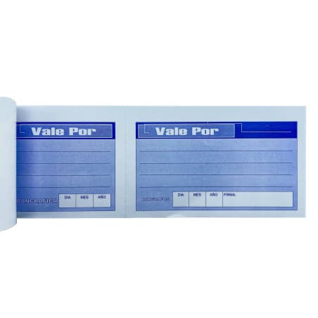 VALE POR CON FOLIO 100 HOJAS  BANGRAFICA 0