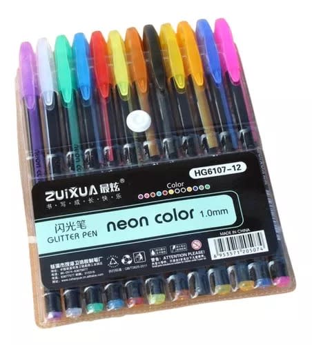 LAPÍZ GEL NEON 12 COLORES 0