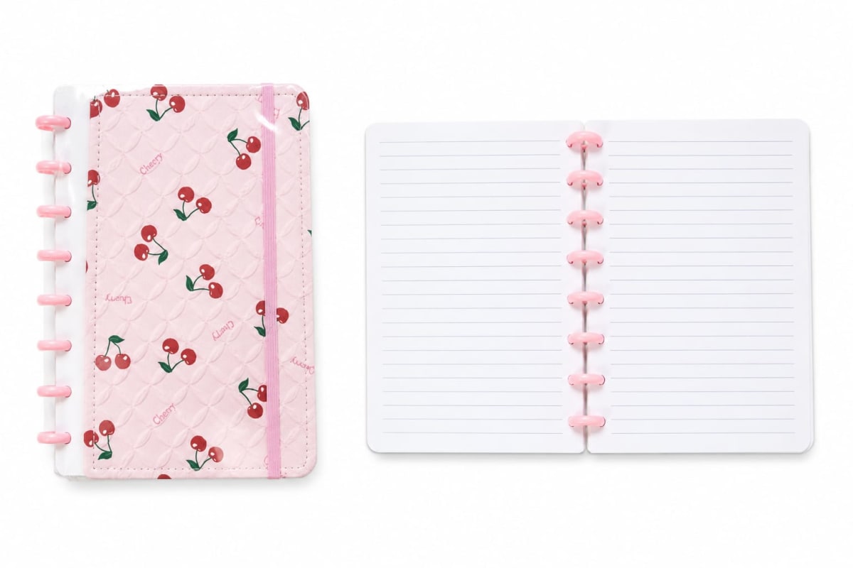 libreta lineal cereza con elastico EE25-19991