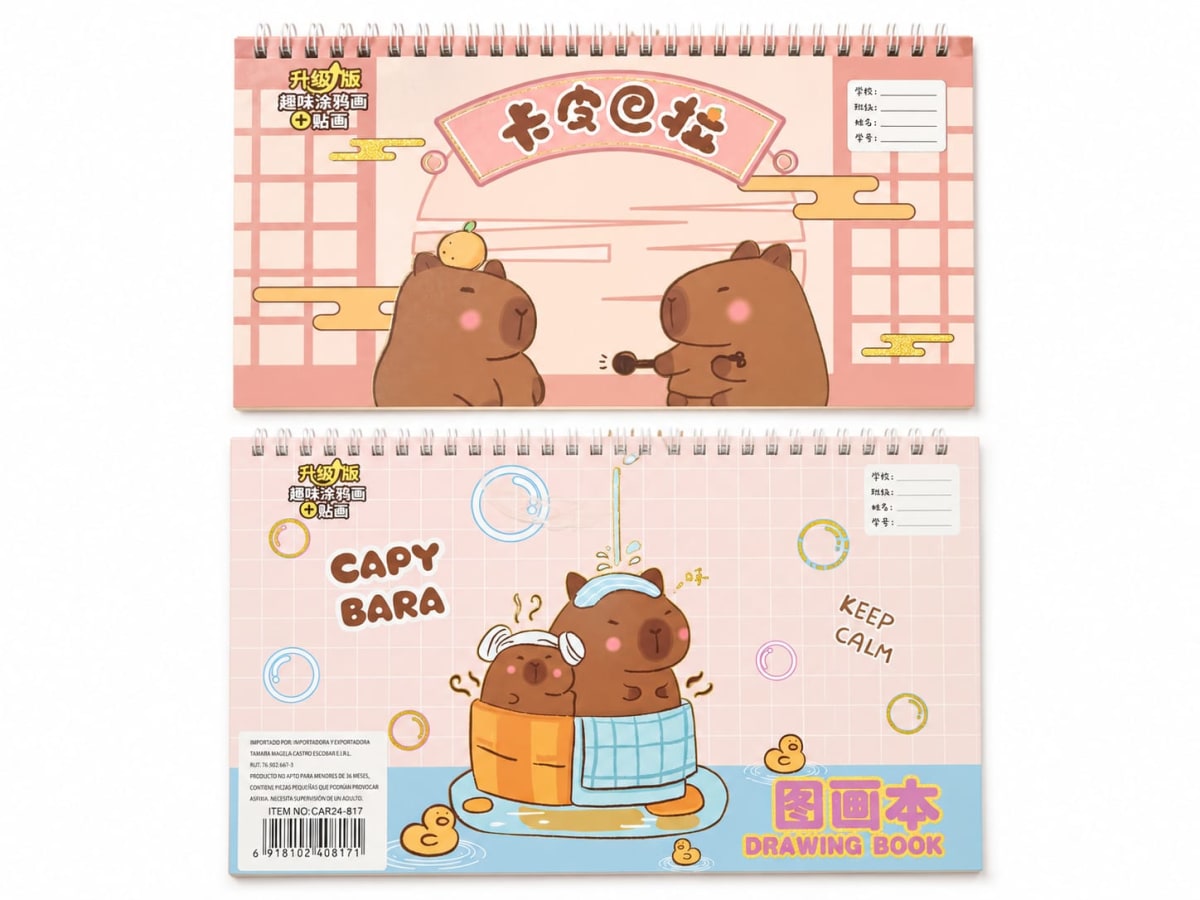 LIBRO PARA PINTAR CON ARGOLLA A4 CAPYBARA CAR24-817 1