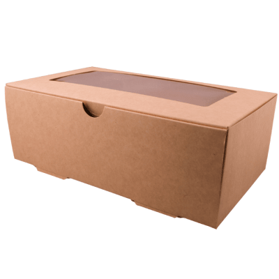 Envase Kraft delivery C/ventana 1800-A