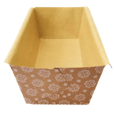 Molde Pan de Pascua rectangular 600 gr, 10 unidades