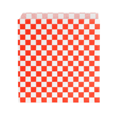 Bolsa abierta 2 lados diseño Blanco y Rojo, 10 unidades