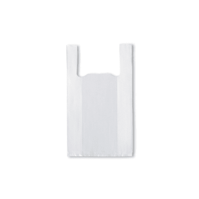 100 Bolsas Camiseta blanca 32x40 cm