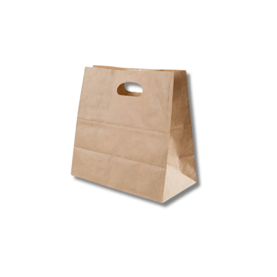 Bolsa Kraft C/troquel 28x28x15 cm
