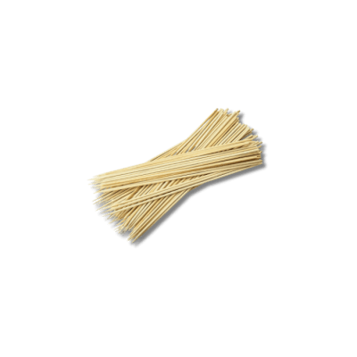 100 Brochetas de Madera Bambú 15 cm