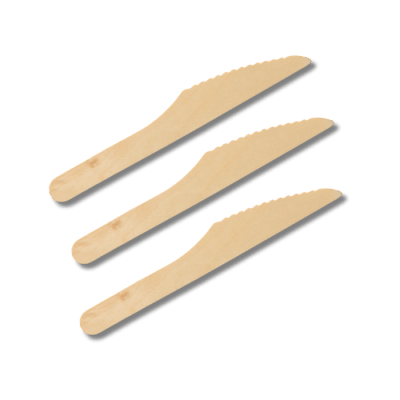 100 Cuchillos madera 16,5 cm
