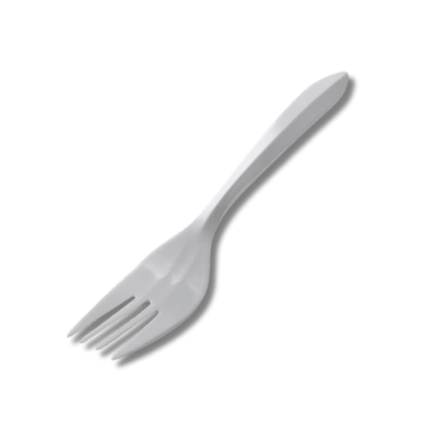 100 Tenedores blancos 14,5 cm