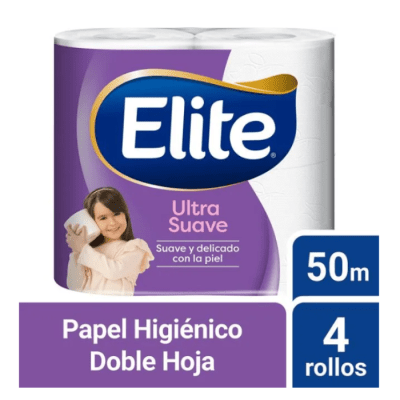 Papel Higiénico Elite Ultra Suave, 4 und x 50 mts