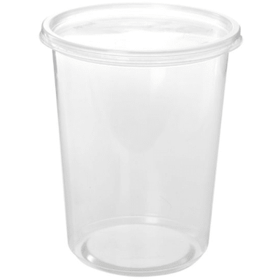 Pote PP C/tapa 940 ml, 25 unidades
