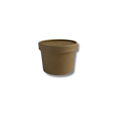 Pote Kraft C/tapa 240 ml, 25 unidades