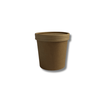 Pote Kraft C/tapa 360 ml, 25 unidades