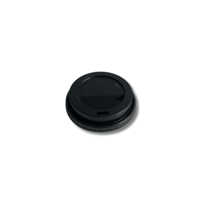 Tapa Capuccino negra 8 oz, 50 unidades