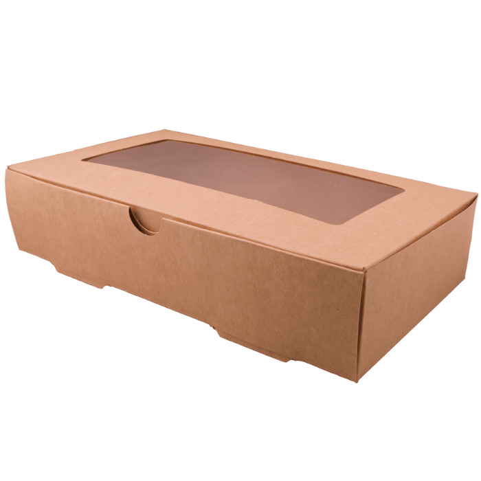 Envase Kraft delivery C/ventana 18001