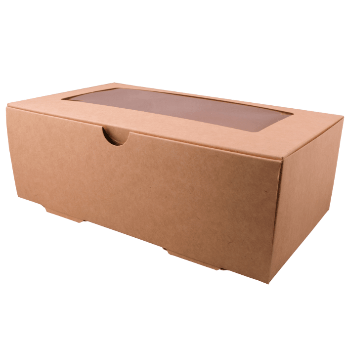 Envase Kraft delivery C/ventana 1800-A1