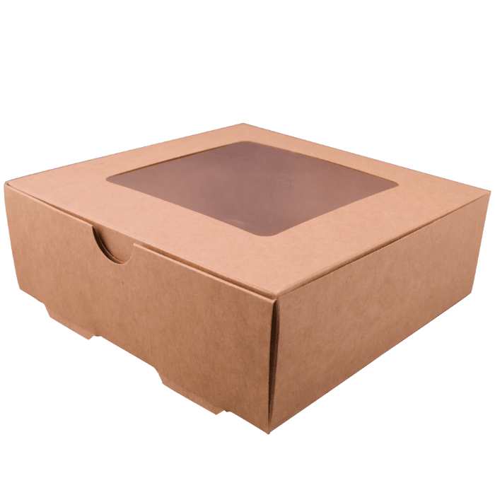 Envase Kraft delivery C/ventana, 1400 ml1