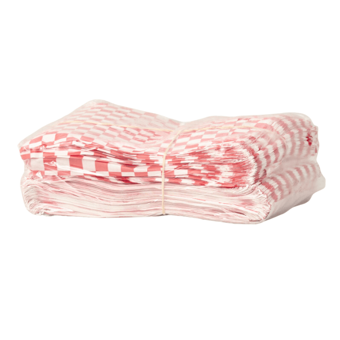 Bolsa abierta 2 lados diseño Blanco y Rojo, 10 unidades2