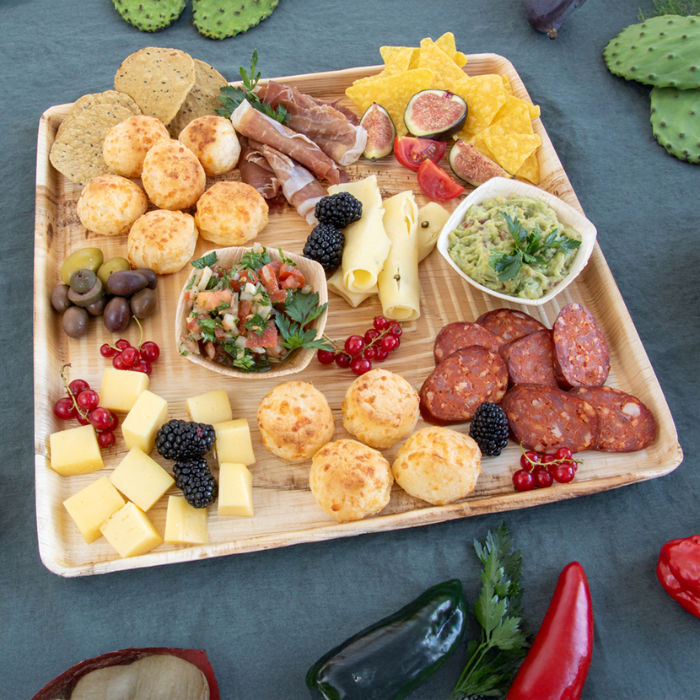 Bandeja Cuadrada de Hoja de Palma 35x35x2 cm1