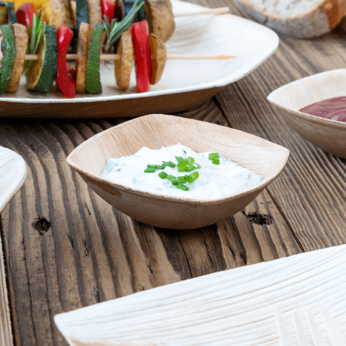 Bowl Cuadrado de hoja de Palma, 9x9x3 cm1