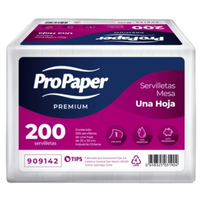 Pack de 200 Servilletas de Mesa Propaper1