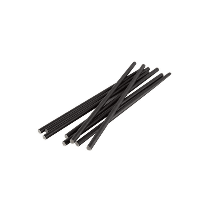 200 Bombillas de papel negra1